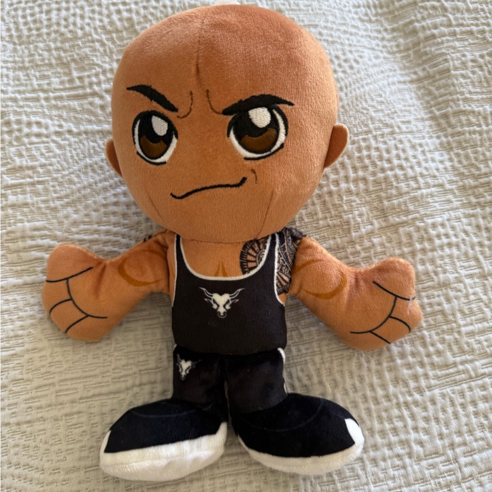 Bleacher creatures the rock stuffed animal WWE
